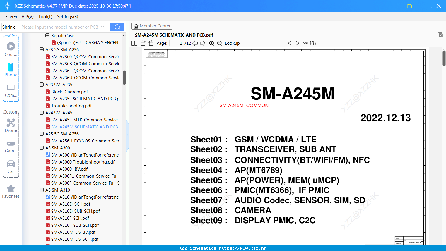 Samsung SM-A245M SCHEMATIC AND PCB